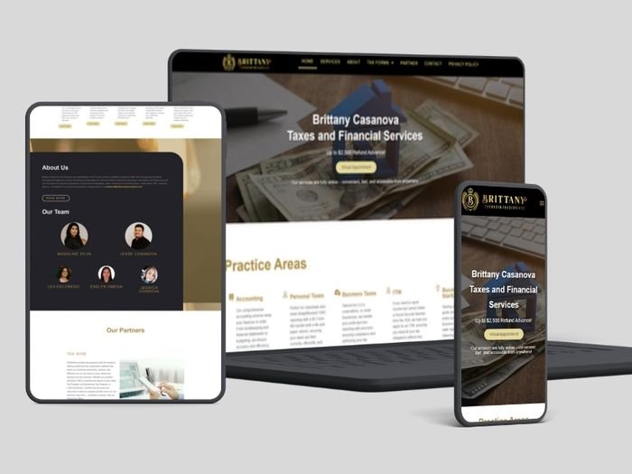 Brittany Casanova Tax Services website preview